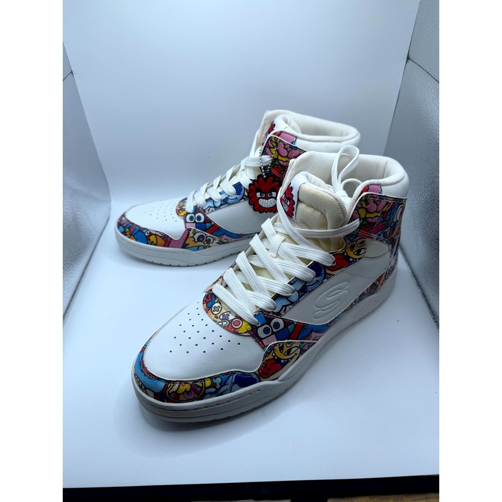 Skechers x‎ Vexx Koopa Court Volley High Mens 11.5 White Multi Leather Shoes